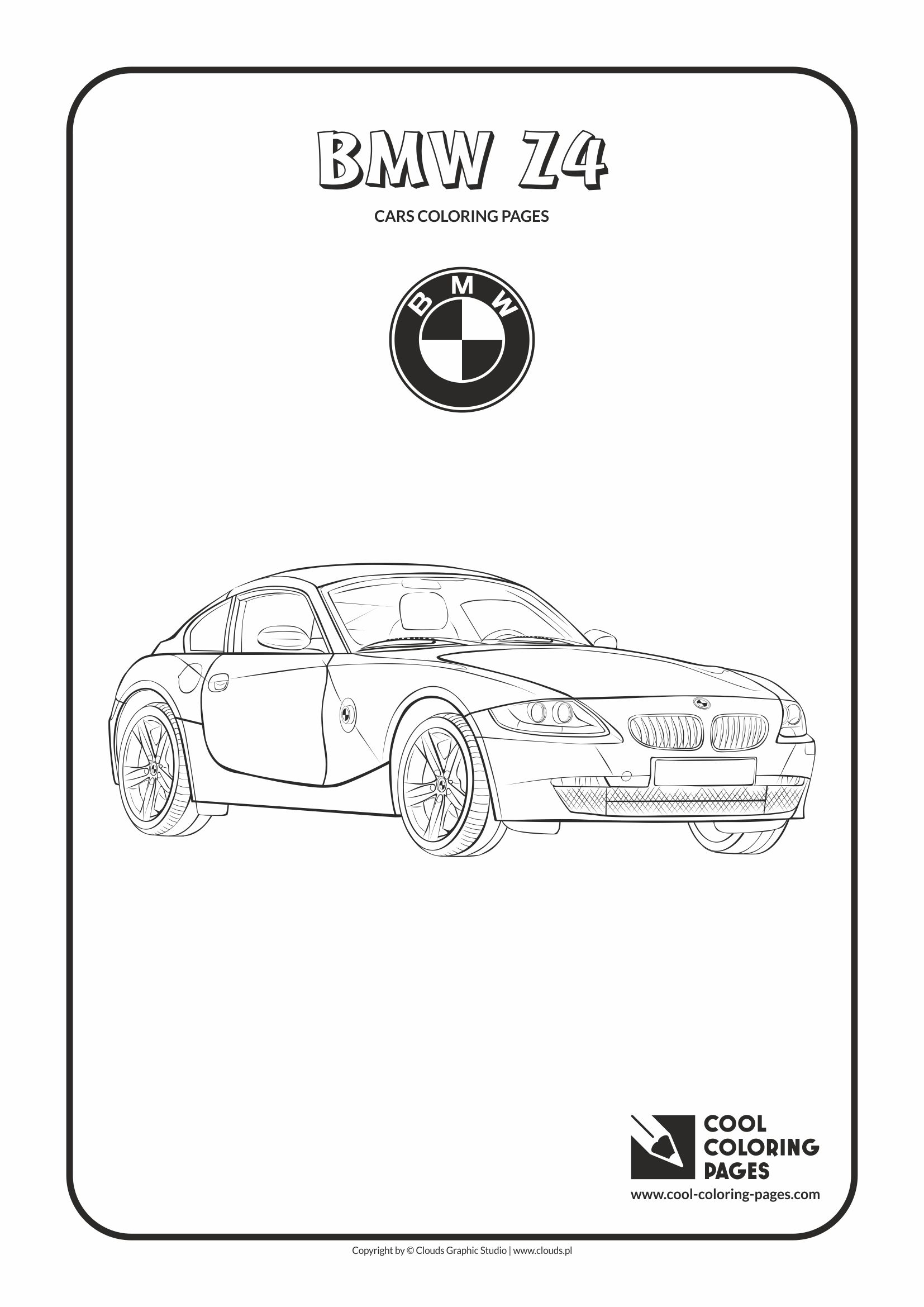 Cars Coloring Pages Cool Vehicles Bmw Z4 Page