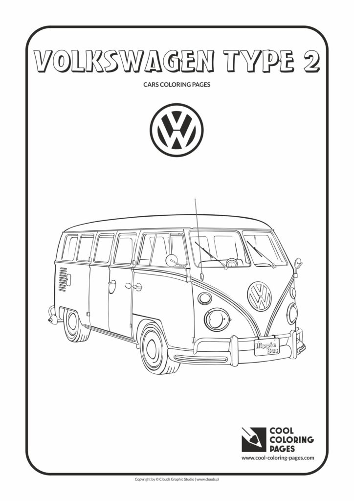 Cool Coloring Pages Volkswagen type 2 coloring page - Cool Coloring