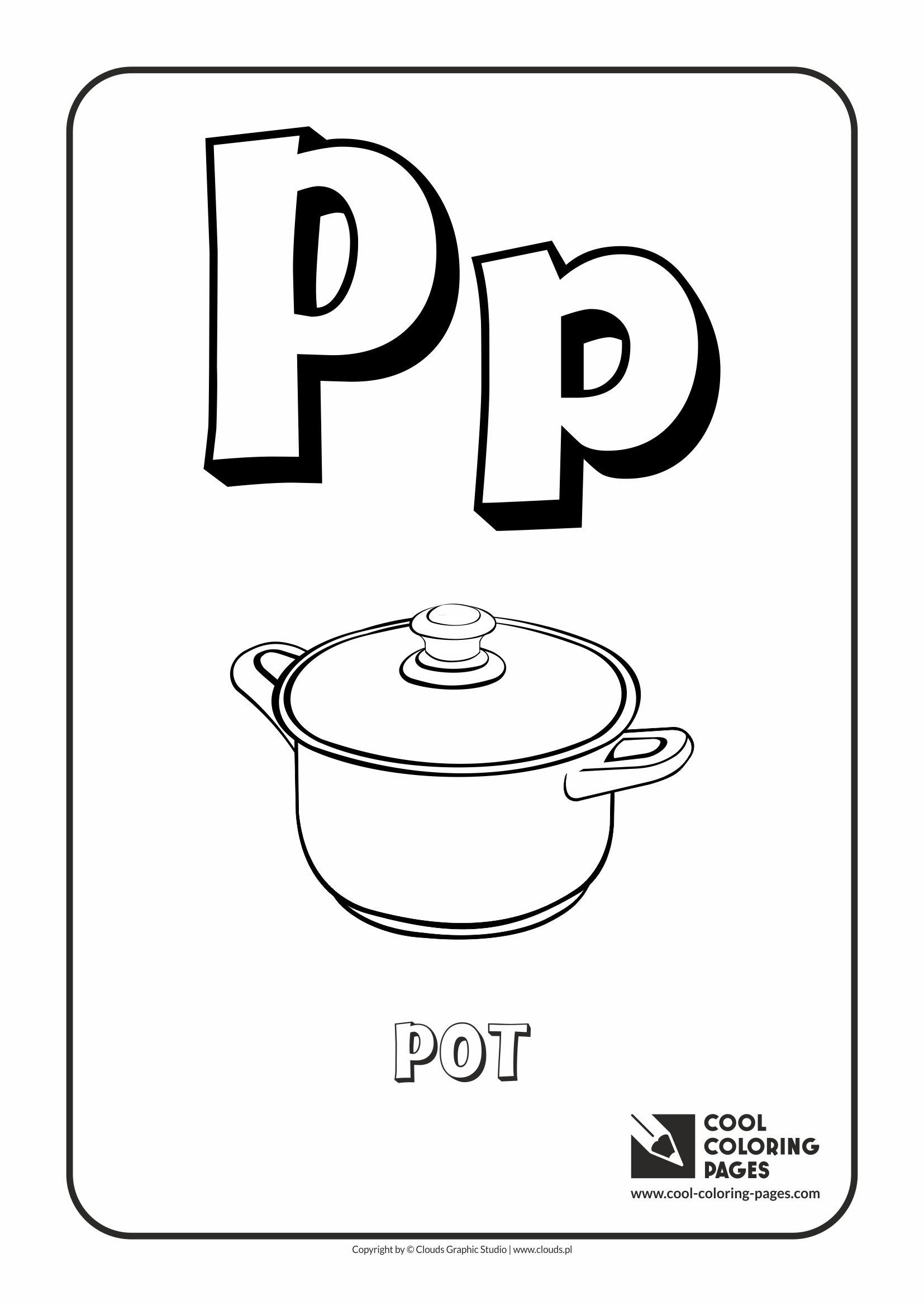 Cool Coloring Pages Letter P Coloring Alphabet Cool Coloring Pages 