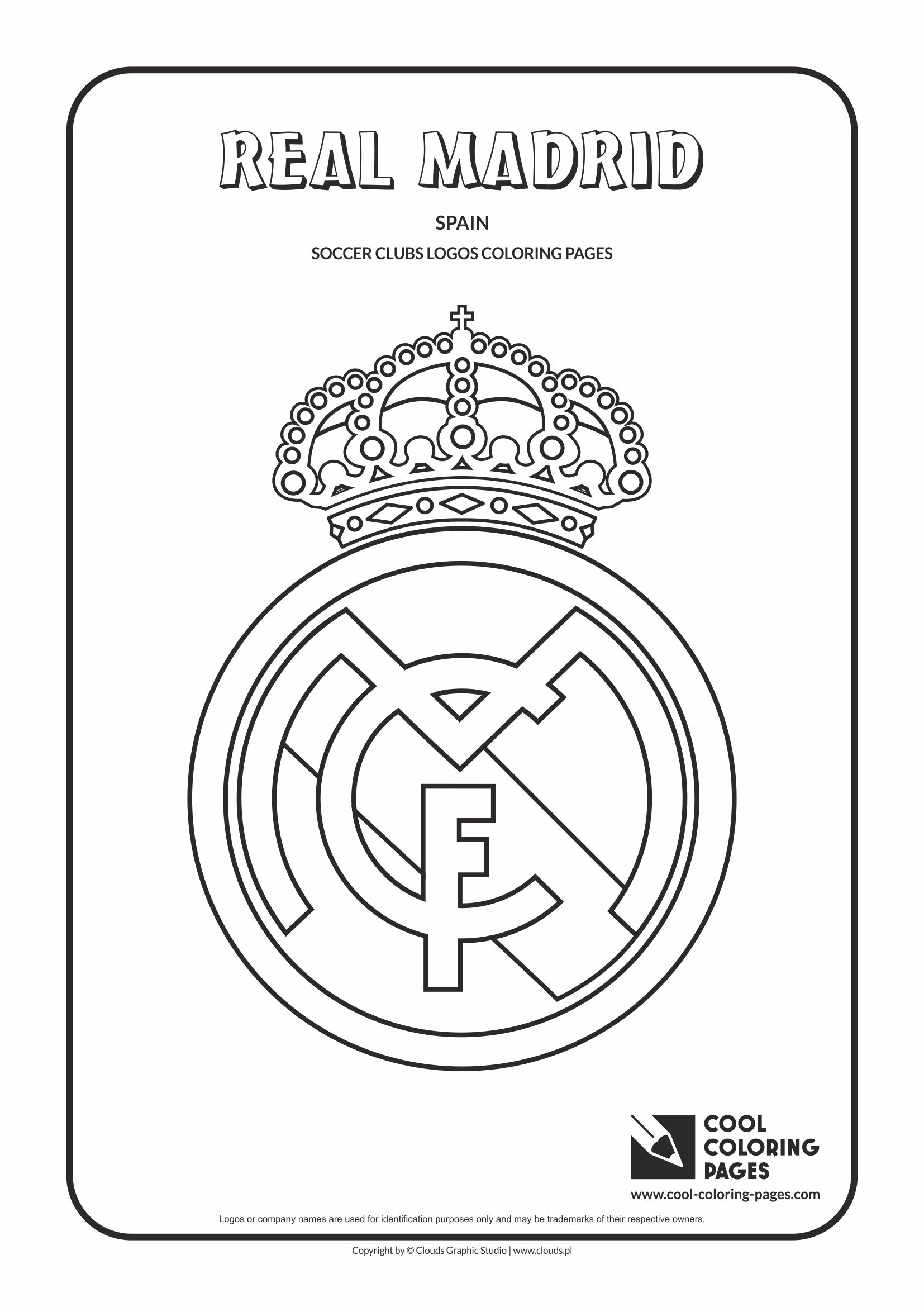 Cool Coloring Pages Real Madrid logo coloring page - Cool Coloring