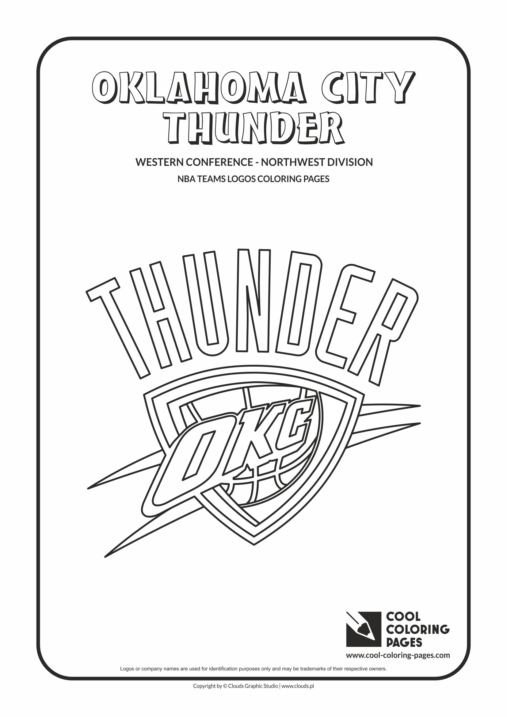 Nba Teams Logos Coloring Pages Cool Basketball Clubs Western Conference