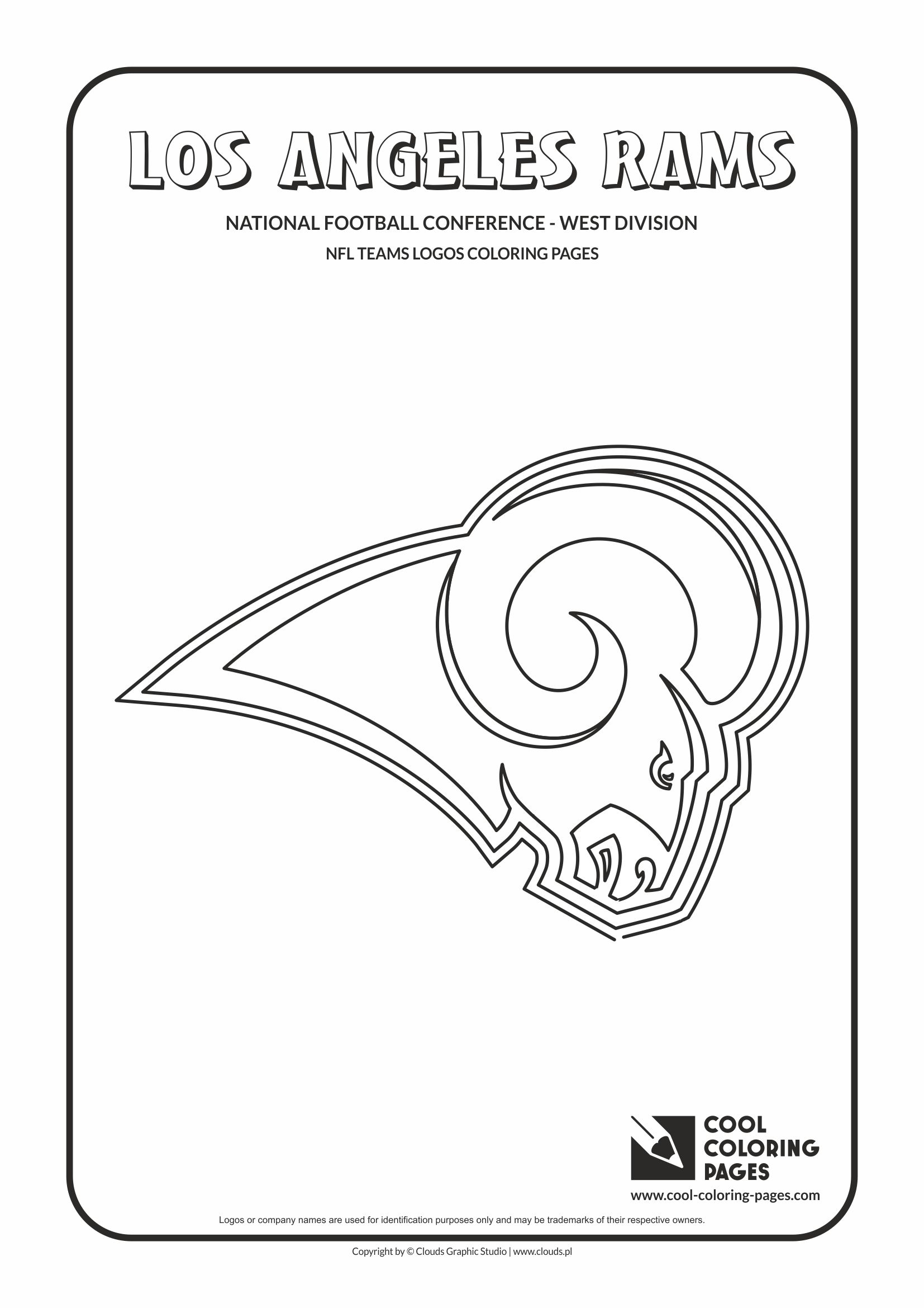 Cool Coloring Pages Los Angeles Rams - NFL American football teams