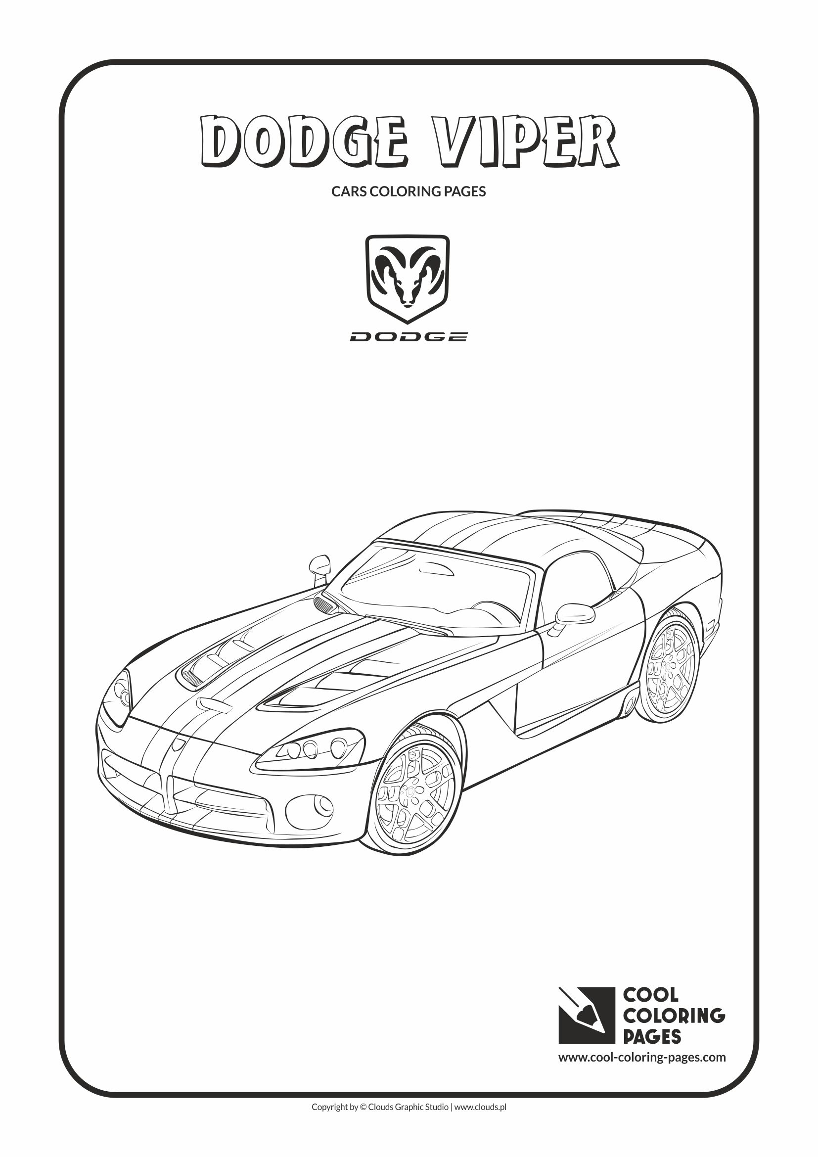 Cool Coloring Pages - Vehicles / Dodge Viper / Coloring page with Dodge Viper