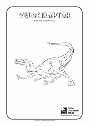 Cool Coloring Pages - Animals / Velociraptor / Coloring page with velociraptor