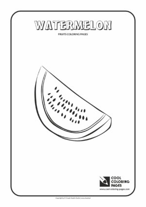 Cool Coloring Pages - Plants / Watermelon / Coloring page with watermelon