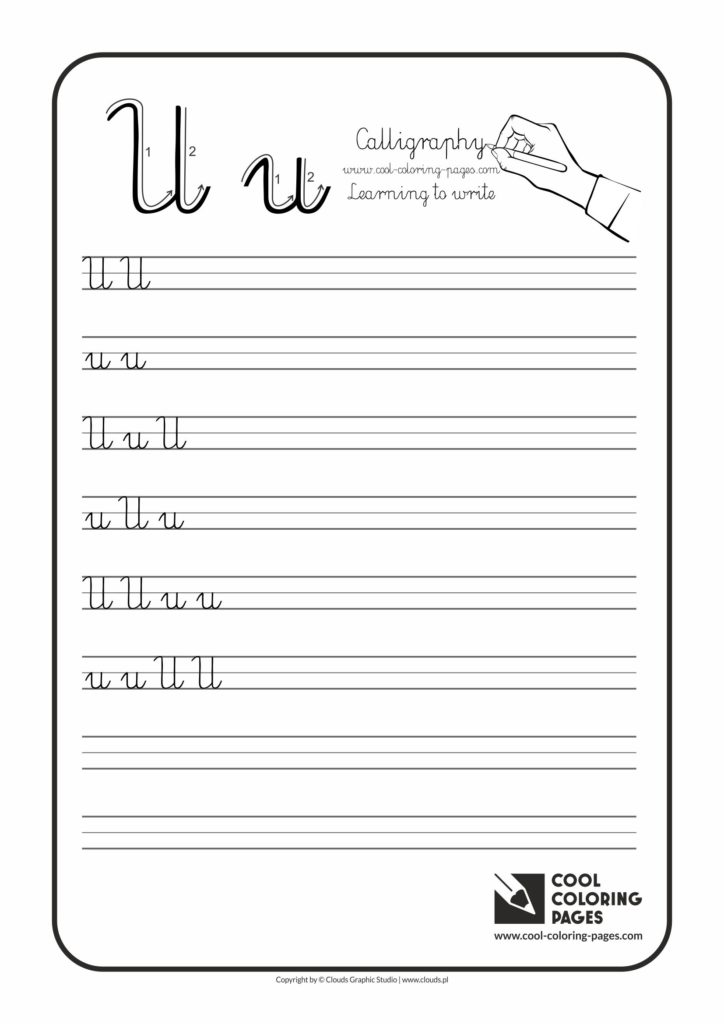 Cool Coloring Pages Letter U - Calligraphy for kids - Cool Coloring ...