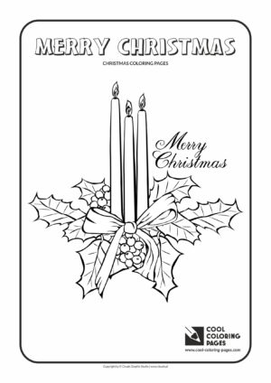 Cool Coloring Pages - Holidays / Christmas candles / Coloring page with Christmas candles