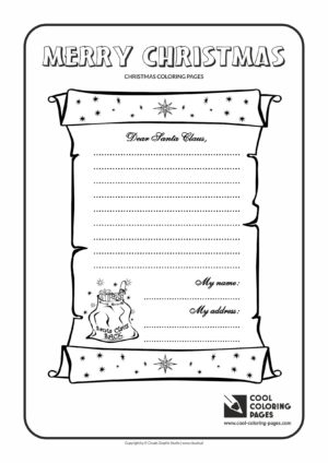 Cool Coloring Pages - Holidays / Letter to Santa Claus no 1 / Coloring page with Letter to Santa Claus no 1