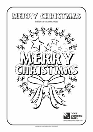 Cool Coloring Pages - Holidays / Merry Christmas no 2 / Coloring page with Merry Christmas no 2