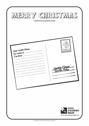 Cool Coloring Pages - Holidays / Postcard to Santa Claus / Coloring page with Postcard to Santa Claus