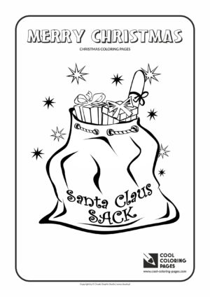 Cool Coloring Pages - Holidays / Santa Claus sack / Coloring page with Santa Claus sack