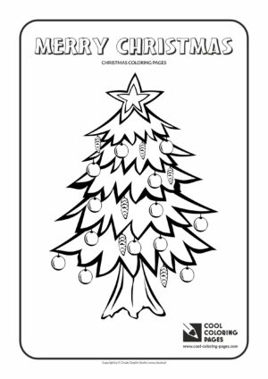 Cool Coloring Pages - Holidays / Christmas tree no 1 / Coloring page with Christmas tree no 1