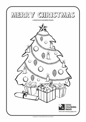 Cool Coloring Pages - Holidays / Christmas tree no 2 / Coloring page with Christmas tree no 2