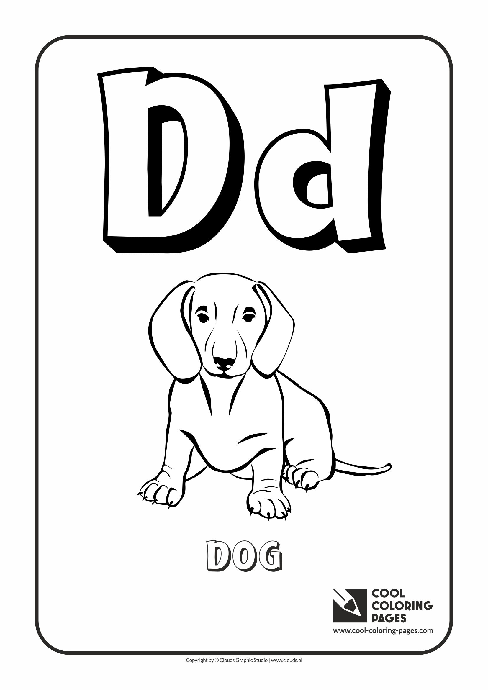 Cool Coloring Pages - Alphabet / Letter D / Coloring page with letter D
