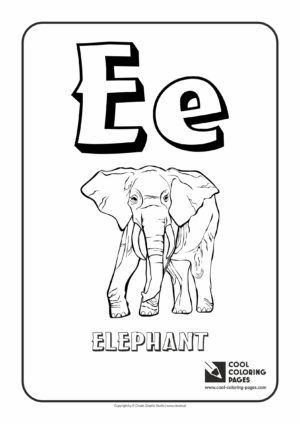 Cool Coloring Pages - Alphabet / Letter E / Coloring page with letter E