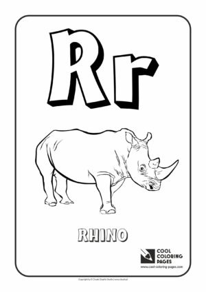 Cool Coloring Pages - Alphabet / Letter R / Coloring page with letter R