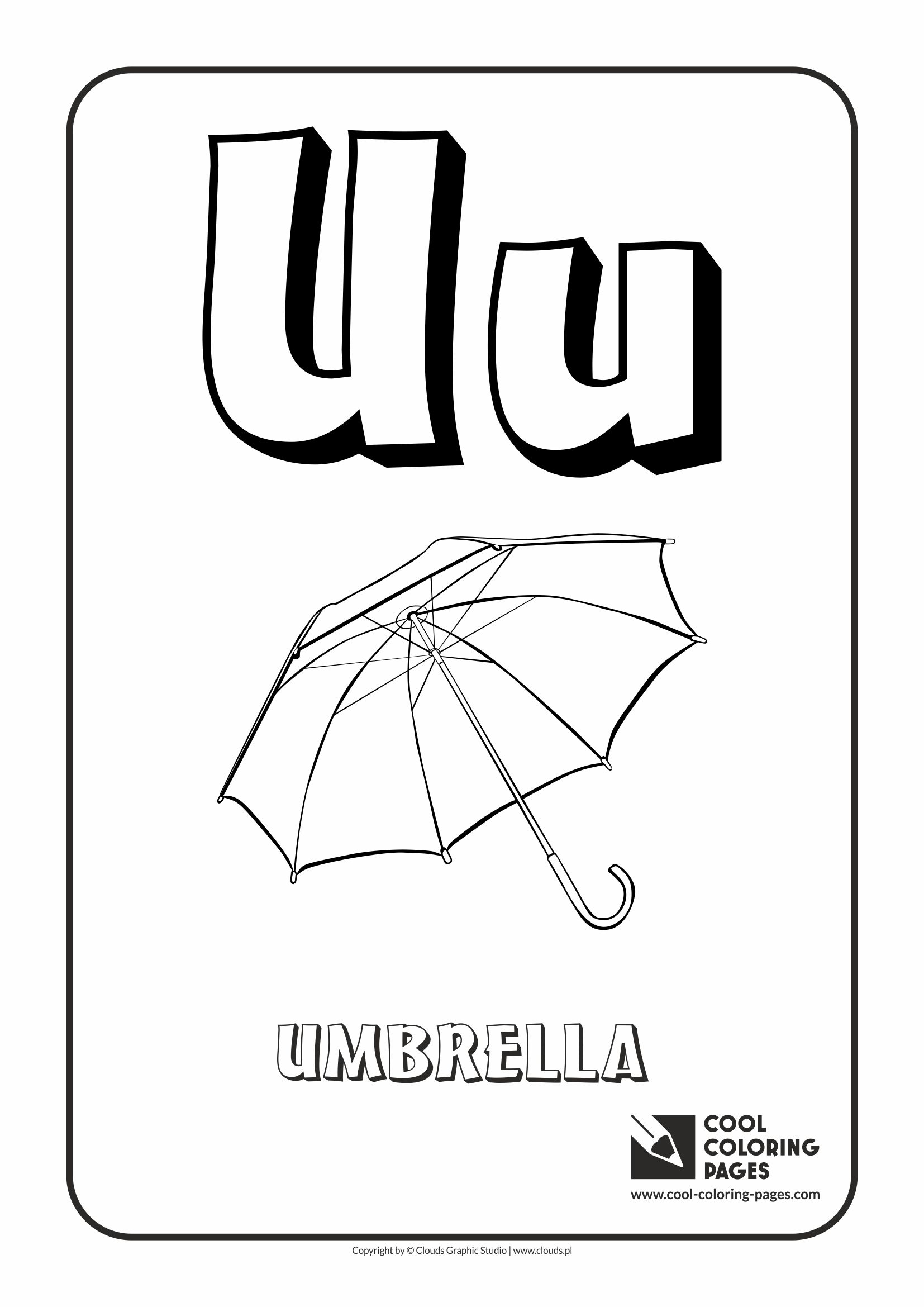 Cool Coloring Pages - Alphabet / Letter U / Coloring page with letter U