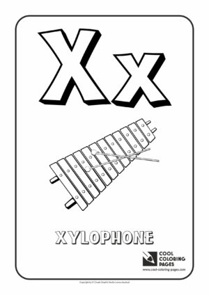 Cool Coloring Pages - Alphabet / Letter X / Coloring page with letter X