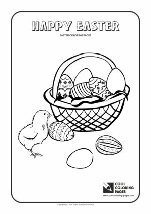 Cool Coloring Pages - Holidays / Easter basket / Coloring page with Easter basket