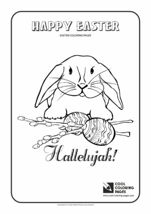 Cool Coloring Pages - Holidays / Easter bunny no 3 / Coloring page with Easter bunny no 3