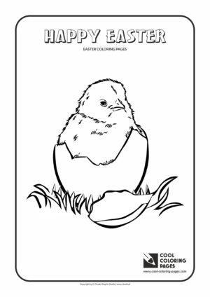 Cool Coloring Pages - Holidays / Easter chicken no 1 / Coloring page with Easter chicken no 1