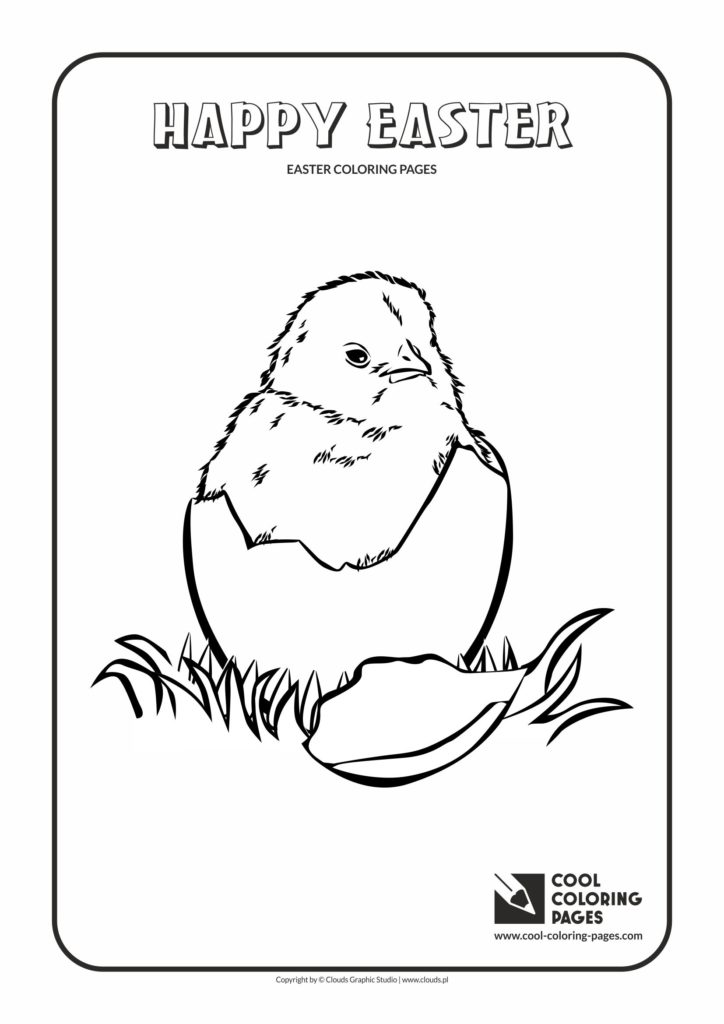 Cool Coloring Pages - Holidays / Easter chicken no 1 / Coloring page with Easter chicken no 1