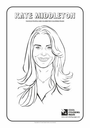 Cool Coloring Pages - Others / Kate Middleton / Coloring page with Kate Middleton