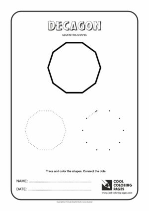 Cool Coloring Pages - Geometric shapes / Decagon