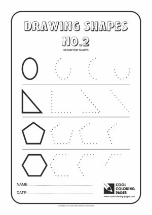 Cool Coloring Pages - Geometric shapes / Practice drawing shapes no 2