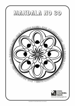 Cool Coloring Pages - Mandalas / Mandala no 30