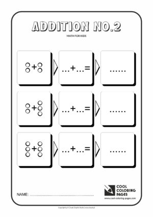 Cool Coloring Pages - Math for kids / Addition no.2