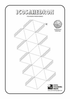 Cool Coloring Pages - Paper models of polyhedra / Paper solids models / Icosahedron