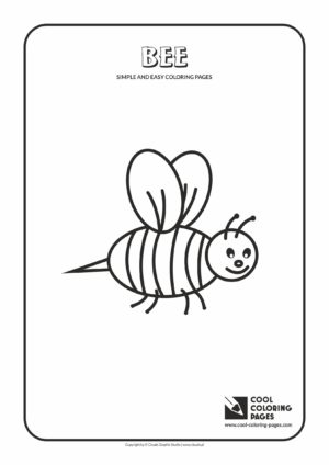 Simple and easy coloring pages for toddlers - Bee