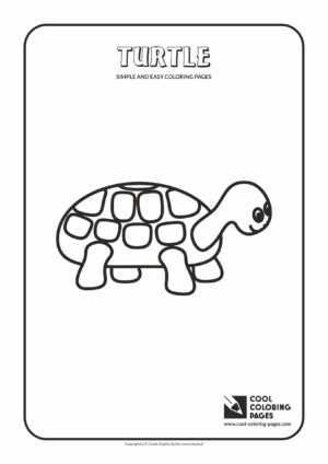 Simple and easy coloring pages for toddlers - Turtle