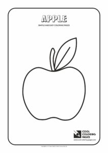 Cool Coloring Pages Simple And Easy Coloring Pages - Apple - Cool 