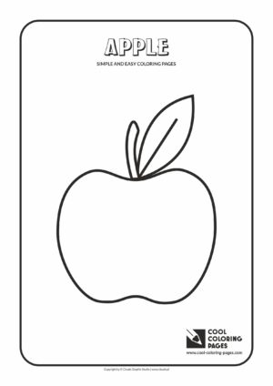 Simple and easy coloring pages for toddlers - Apple