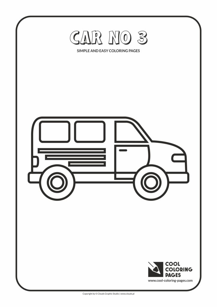 easy simple car coloring pages