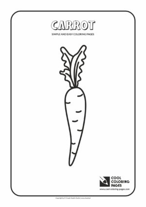 Simple and easy coloring pages for toddlers - Carrot