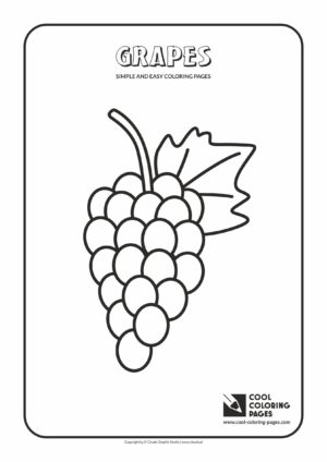 Simple and easy coloring pages for toddlers - Grapes