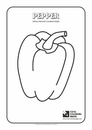 Simple and easy coloring pages for toddlers - Pepper