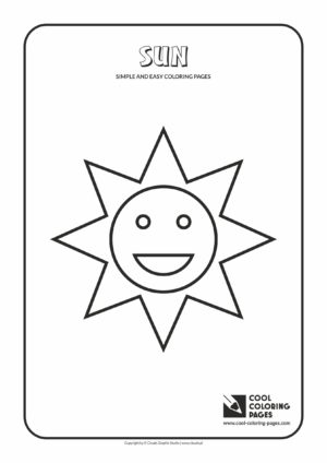 Simple and easy coloring pages for toddlers - Sun