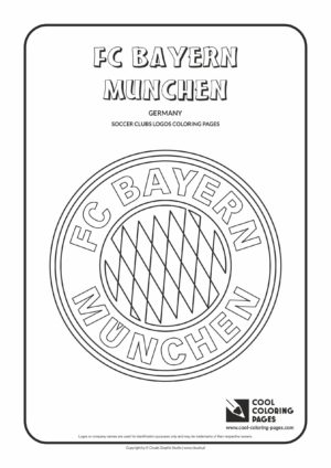 Cool Coloring Pages - Soccer Club Logos / FC Bayern Munchen logo / Coloring page with FC Bayern Munchen logo