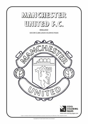 Cool Coloring Pages - Soccer Club Logos / Manchester United F.C. logo / Coloring page with Manchester United F.C. logo