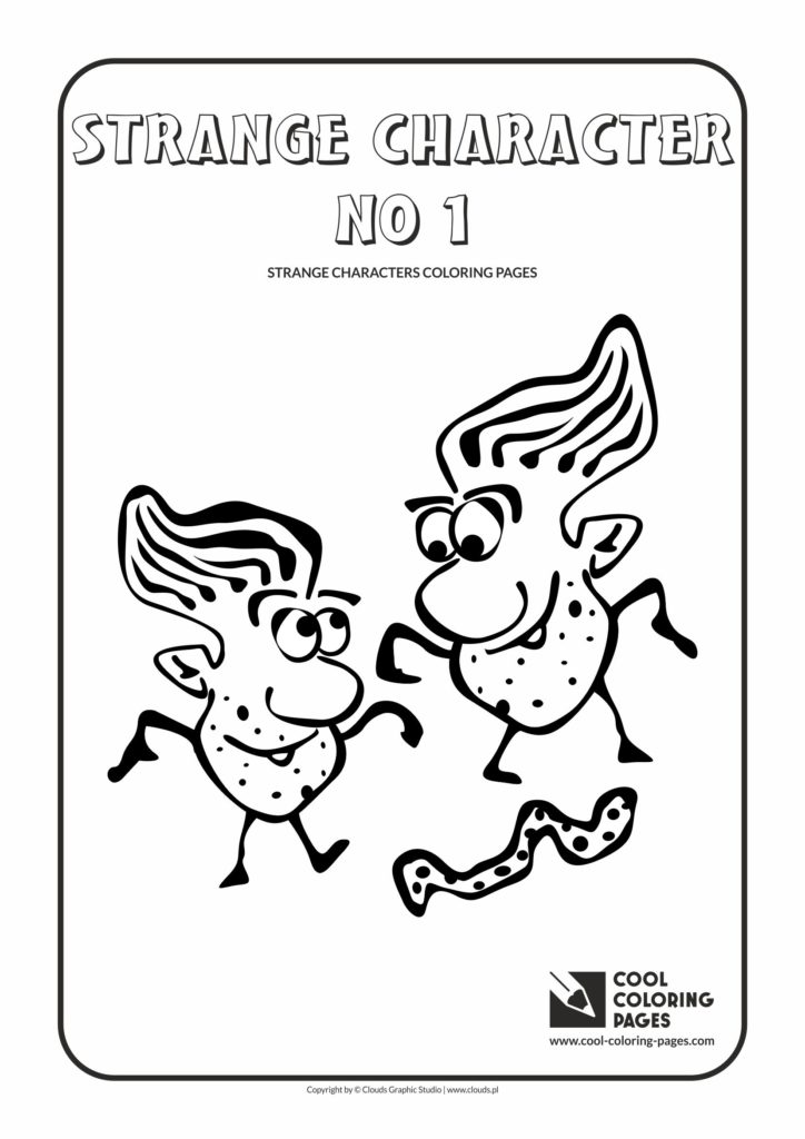 Cool Coloring Pages - Others / Strange character no 1 / Coloring page with strange character no 1