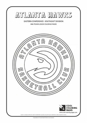 Cool Coloring Pages - NBA Basketball Clubs Logos - Easter Conference - Southeast Division / Atlanta Hawks logo / Coloring page with Atlanta Hawks logo