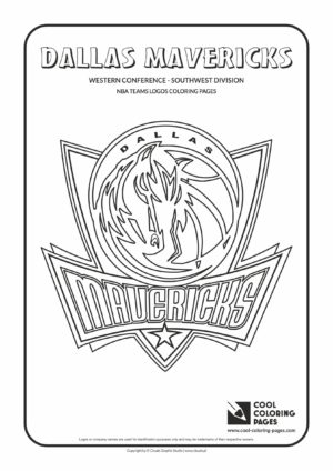 Cool Coloring Pages - NBA teams logos Dallas Mavericks