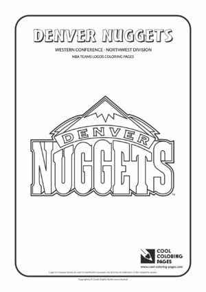 Cool Coloring Pages - NBA Basketball Clubs Logos - Western Conference - Northwest Division / Denver Nuggets logo / Coloring page with Denver Nuggets logo