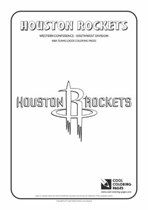 Cool Coloring Pages - NBA Basketball Clubs Logos - Western Conference - Southwest Division / Houston Rockets logo / Coloring page with Houston Rockets logo