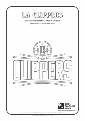 Cool Coloring Pages - NBA Basketball Clubs Logos - Western Conference - Pacific Division / LA Clippers logo / Coloring page with LA Clippers logo