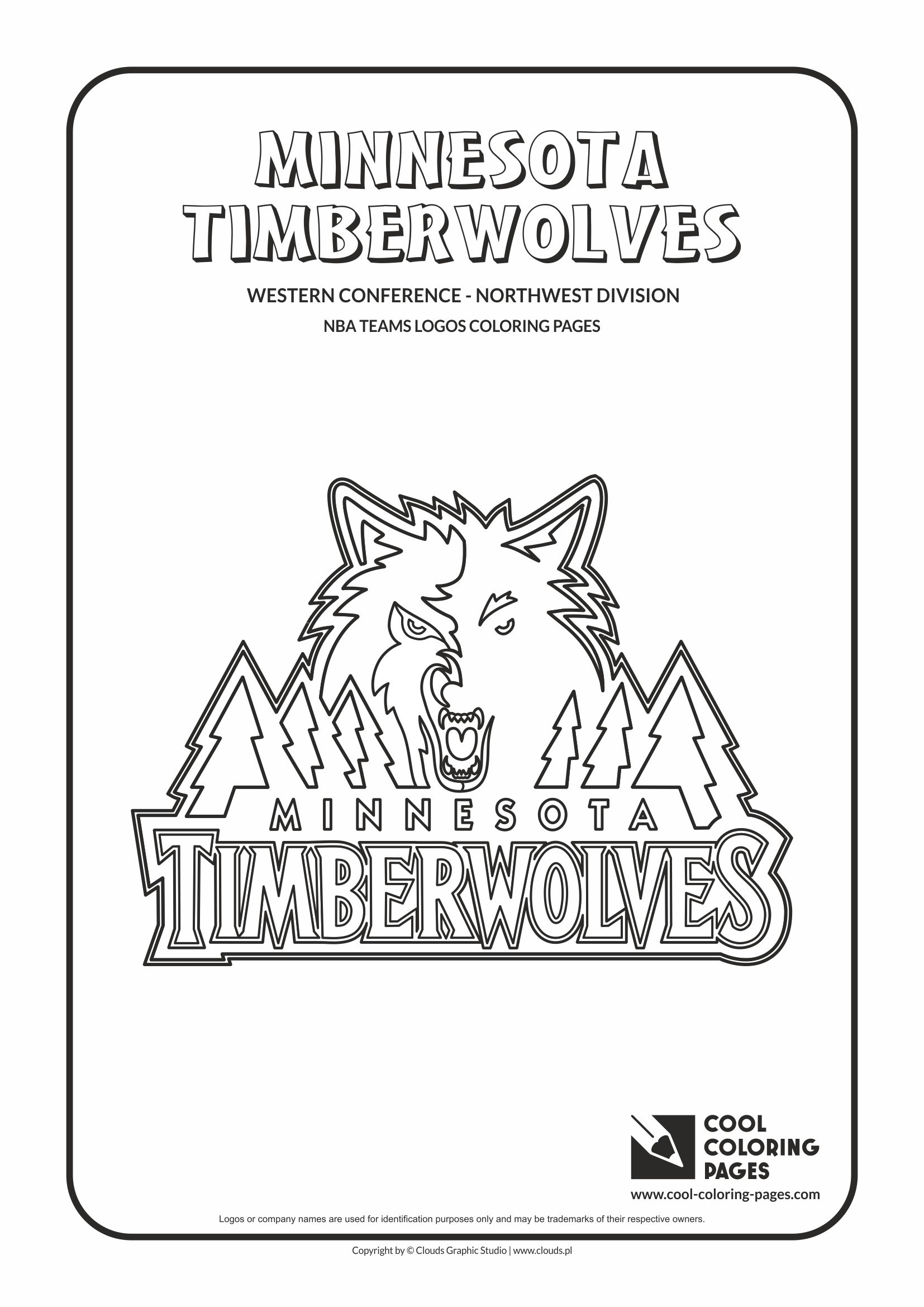 Cool Coloring Pages Minnesota Timberwolves - NBA basketball teams logos ...